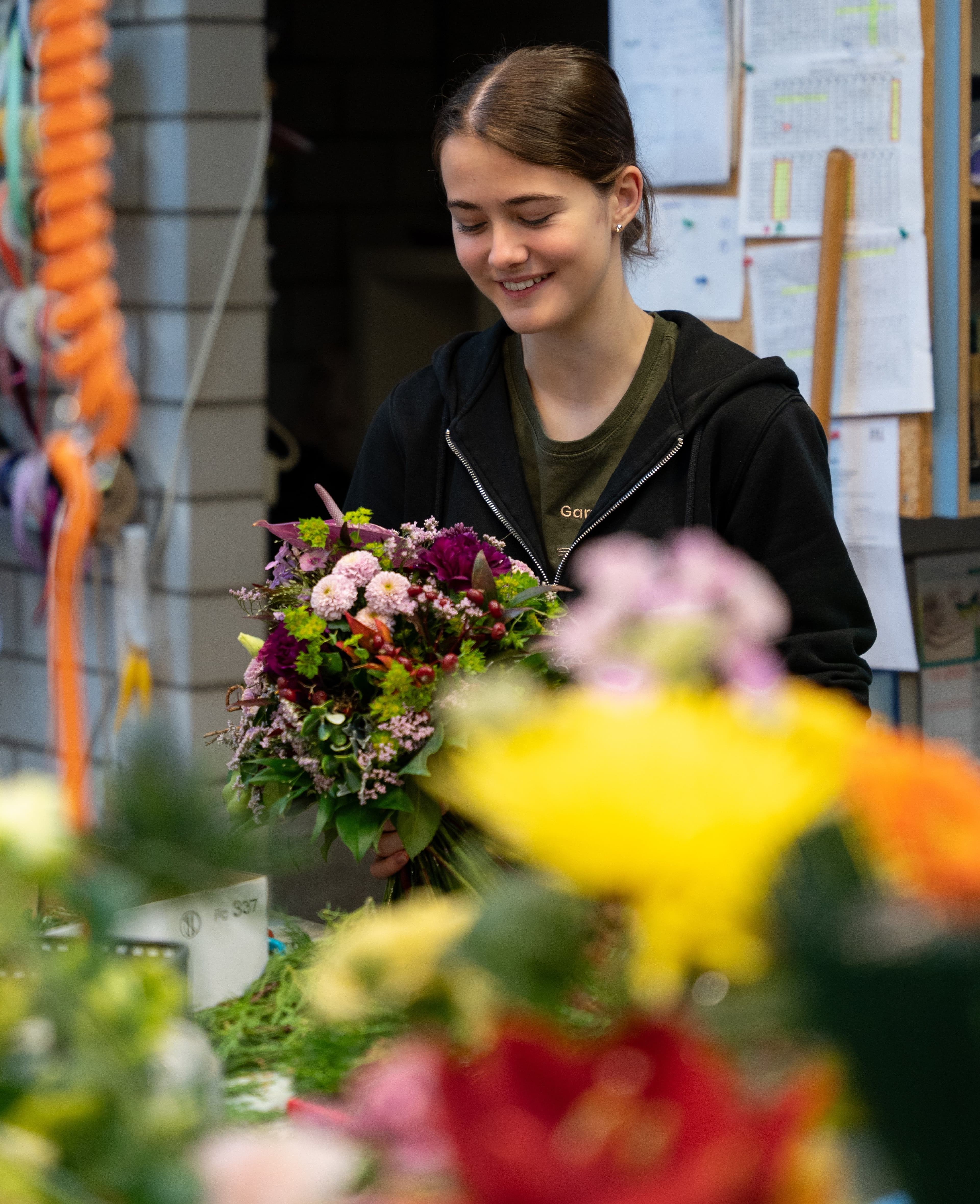 girl and flower